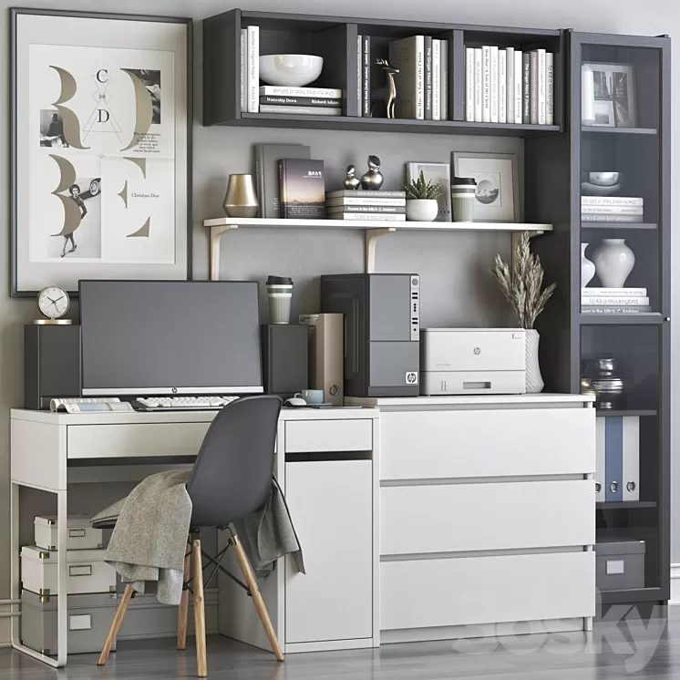 IKEA office workplace 70 3D Model