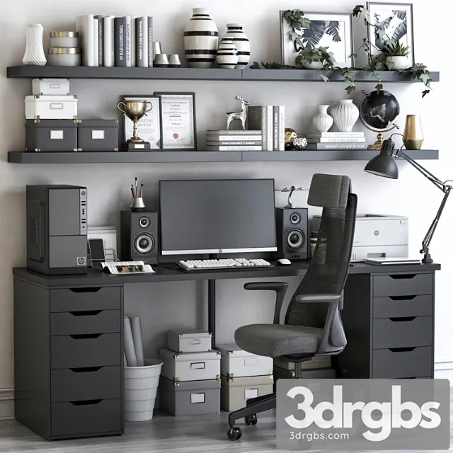 IKEA Office Workplace 72 3D Model Free