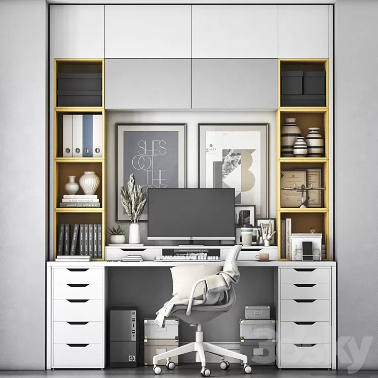 IKEA office workplace 76 3D Model