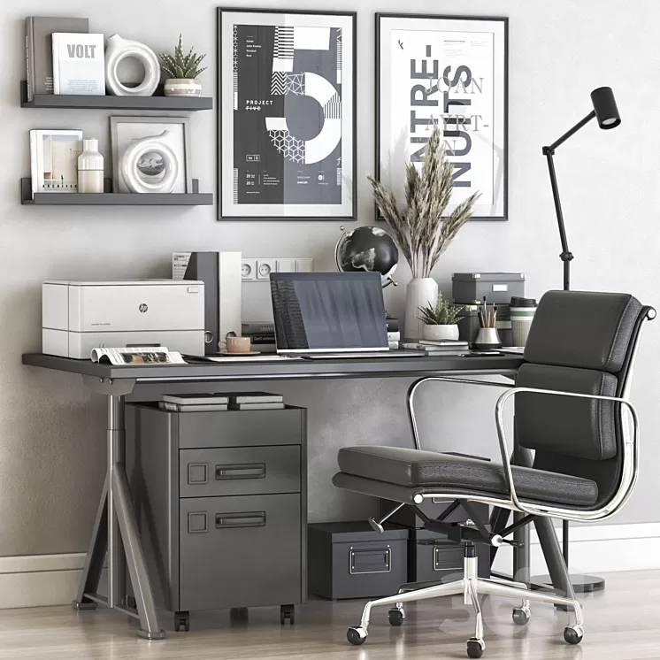 IKEA office workplace 85 3D Model