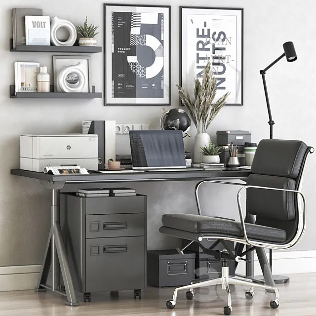 IKEA office workplace 85 3DModel
