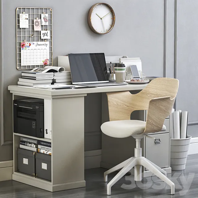 IKEA office workplace 9 3DModel