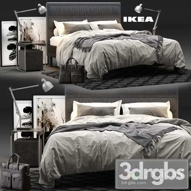 Ikea Oppland Bed 3D Model Free