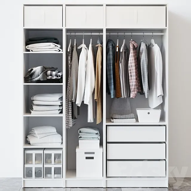 ikea PAX PAX Wardrobe white 3D Model