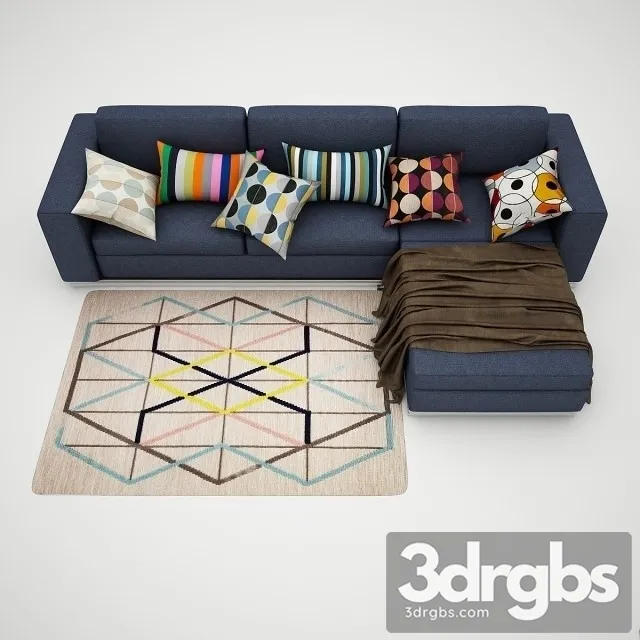 Ikea Pillow Sofa 01 3D Model Free