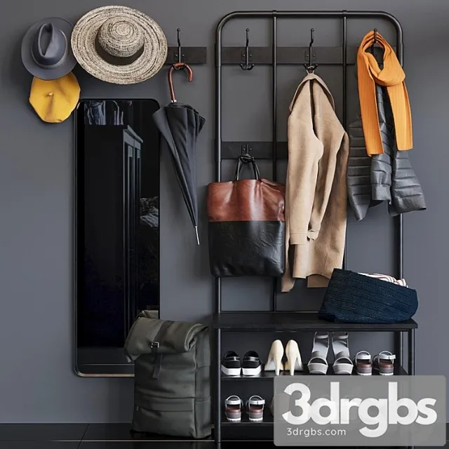 Ikea PINNIG PINNIG Hallway 3D Model Free