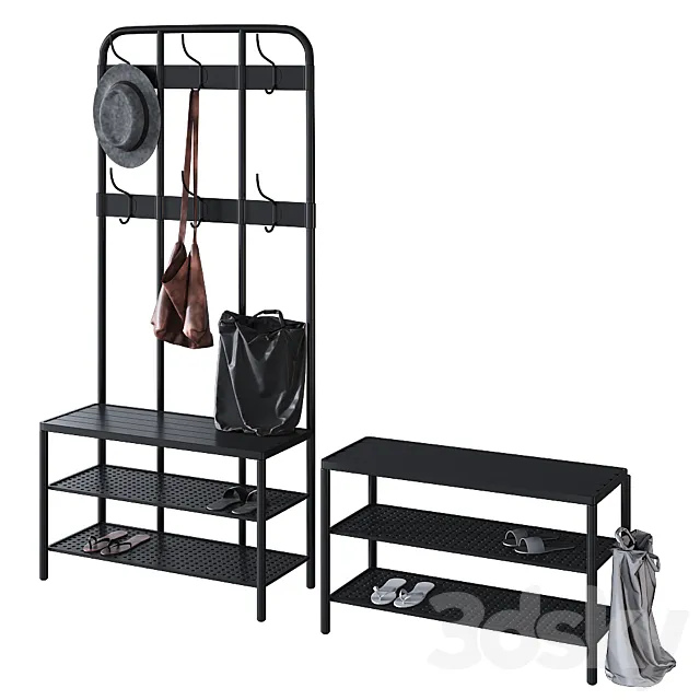 Ikea Pinning Pinnig | Hanger with section for shoes 3D Model