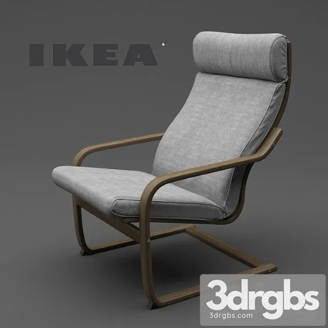 Ikea Poang Chair 2 3D Model Free