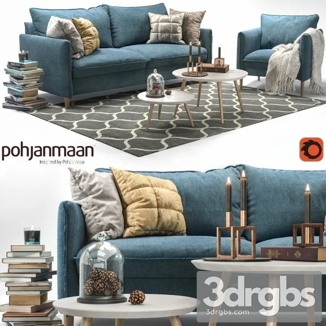 Ikea Pohjanmaan Flipper Sofa 3D Model Free
