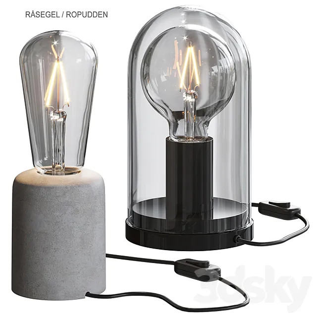 IKEA RÅSEGEL _ ROPUDDEN Table lamp Free Download