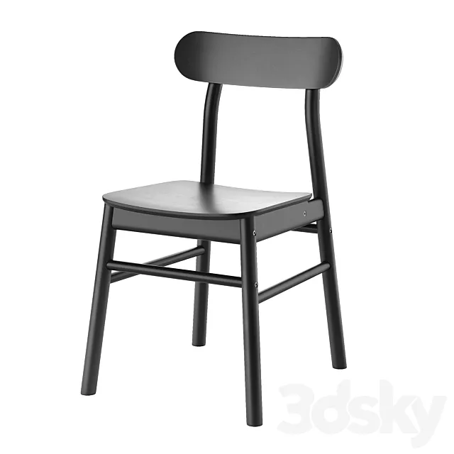 Ikea ronninge black chair 3D Model