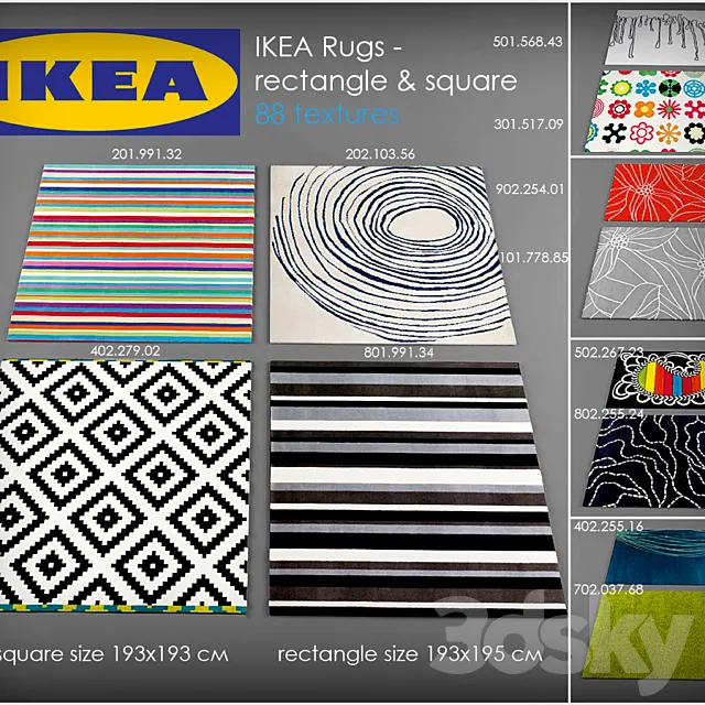 IKEA Rugs collection 3DModel