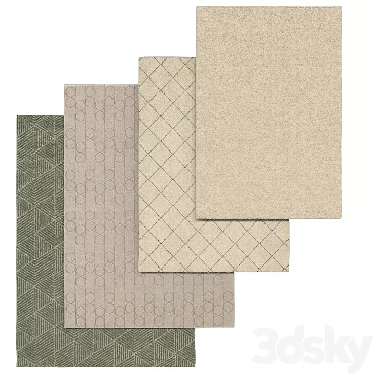 Ikea rugs set 3D Model