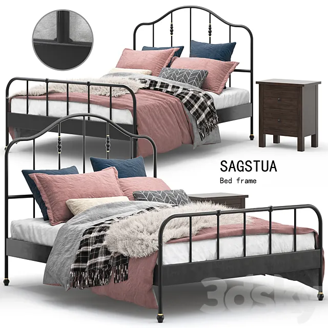 IKEA SAGSTUA Bed 3D Model