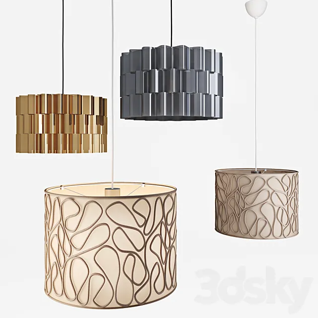 IKEA set lamps 3 3D Model