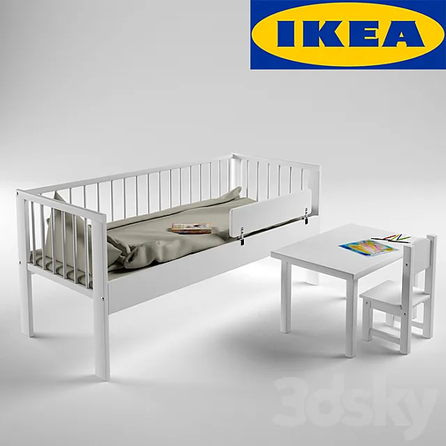 ikea set of children's furniture 3D Model
