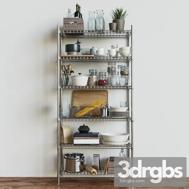 Ikea Shelves Section Omar 3D Model Free