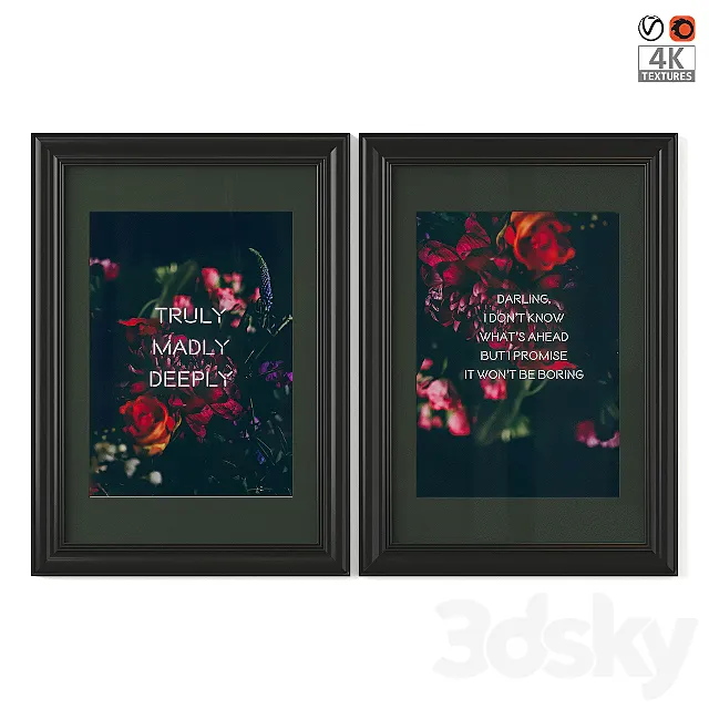 IKEA Skatteby Poster Set 15 3DModel