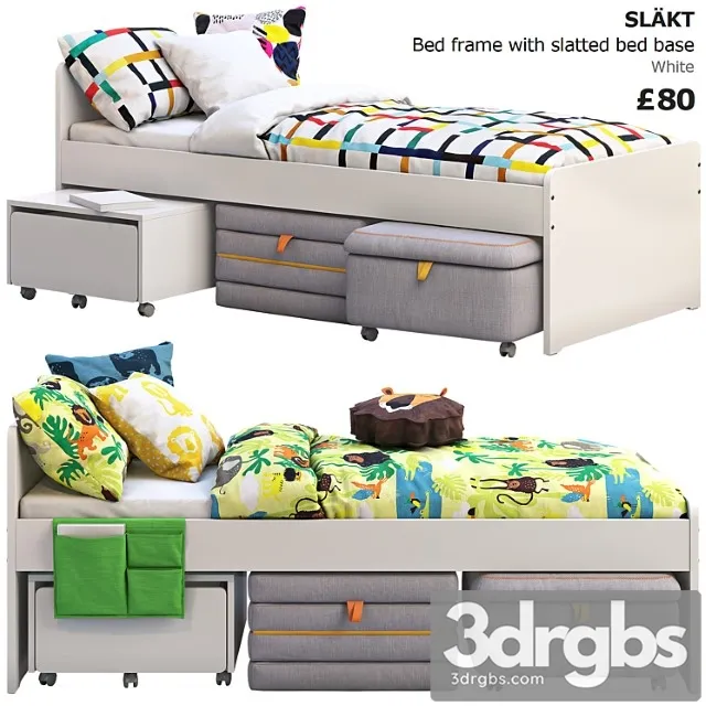 Ikea Slakt Bed 3D Model Free