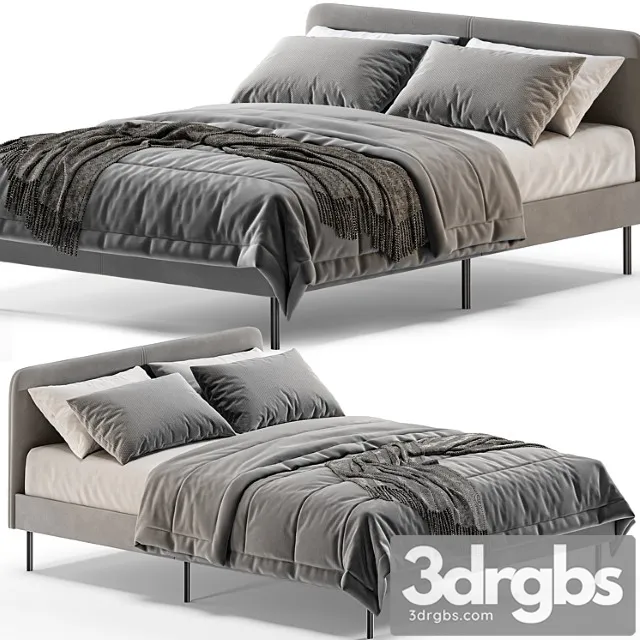 Ikea Slattum Double Bed 21 3D Model Free