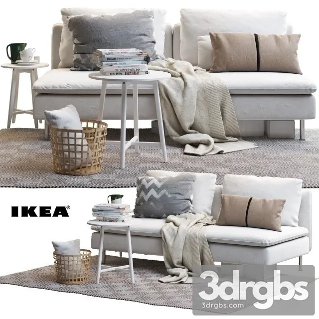 Ikea Soderhamn Kragsta Sofa 3D Model Free