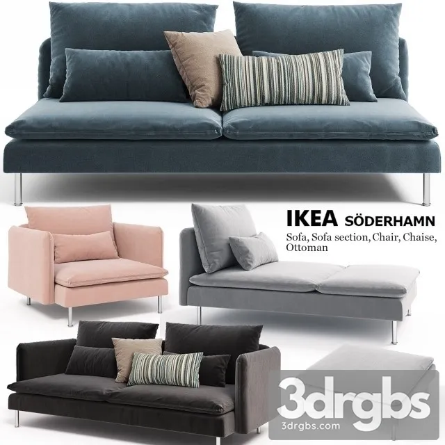 Ikea Soderhamn Sofa 01 3D Model Free