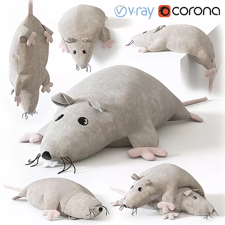 IKEA Soft Toy Rat 3D Model