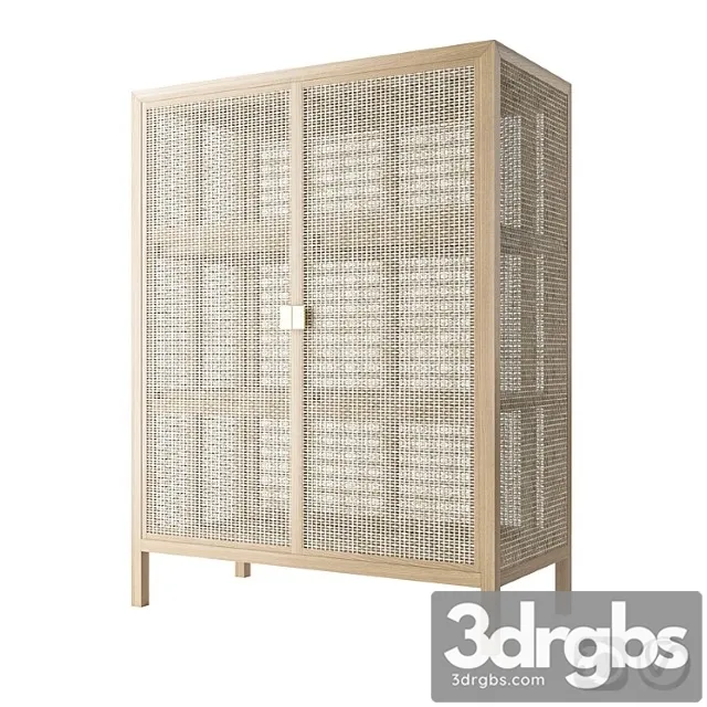 Ikea Stockholm Wicker Chest Of Drawer 2 3D Model Free