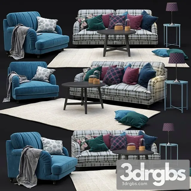 Ikea stocksund set 2 3D Model Free