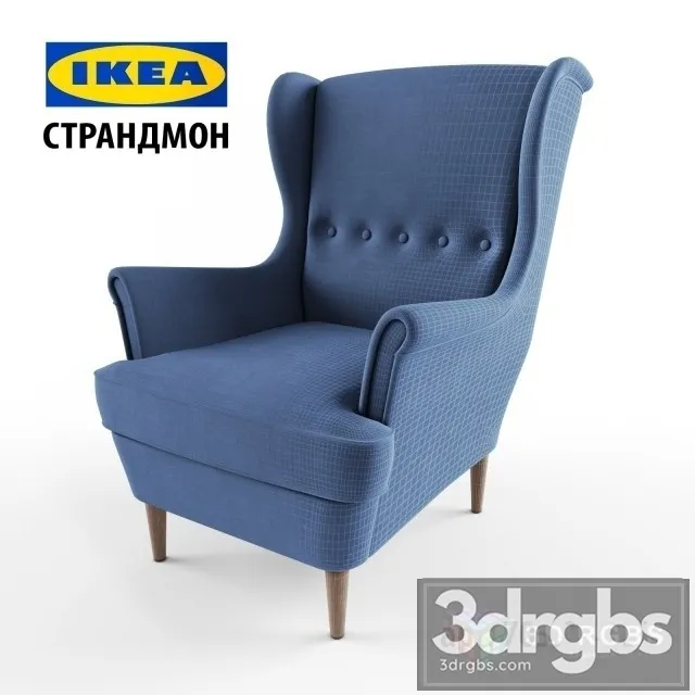 Ikea Strandmon Armchair 3D Model Free