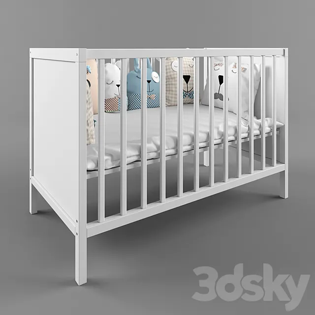 Ikea Sundvik baby bed 3D Model