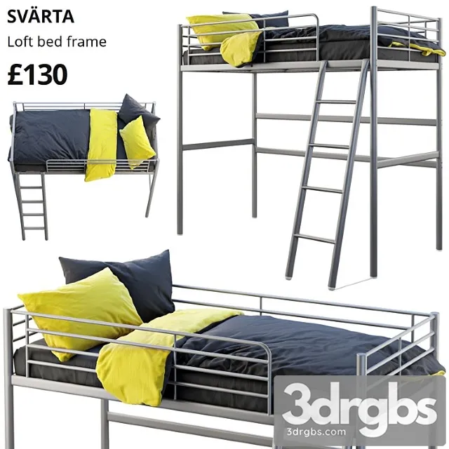 Ikea Svarta Loft Bed 3D Model Free