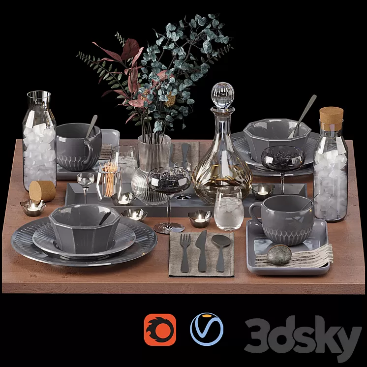 Ikea-tableware-2 3D Model