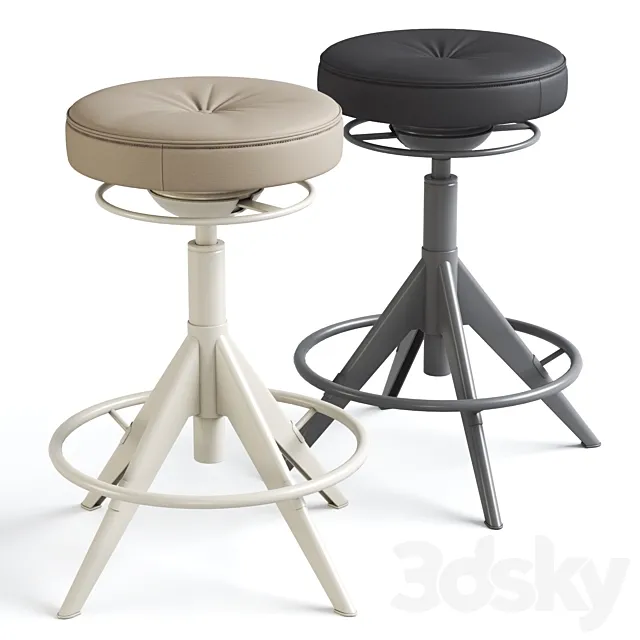 Ikea TROLLBERGET Sit _ stand support. Grann beige and Glose black 3DModel