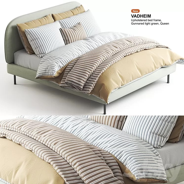 IKEA VADHEIM bed 3D Model Free