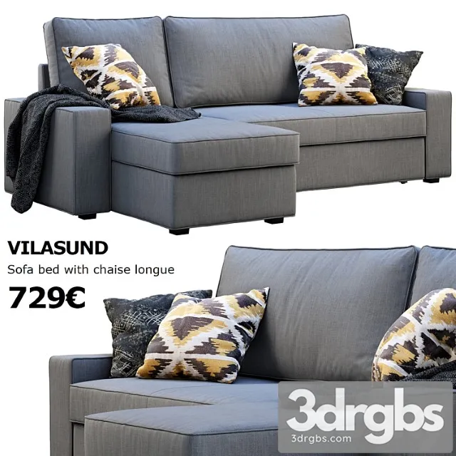 Ikea vilasund sofa 2 3D Model Free