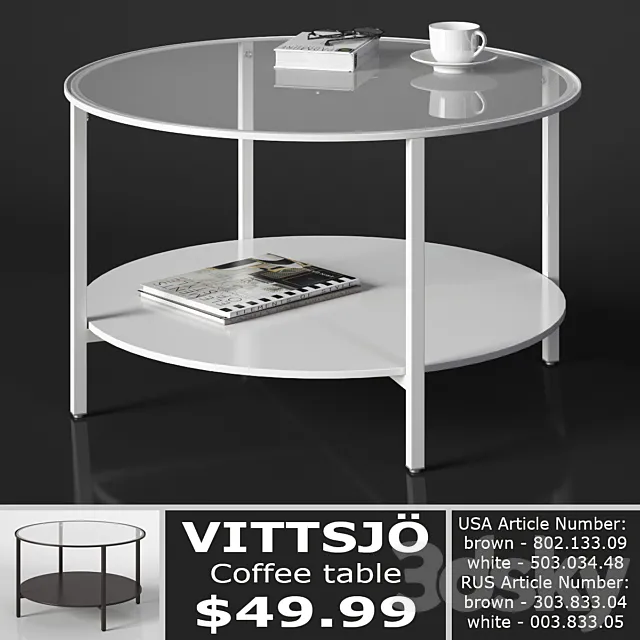 IKEA VITTSJO Coffee table 3D Model