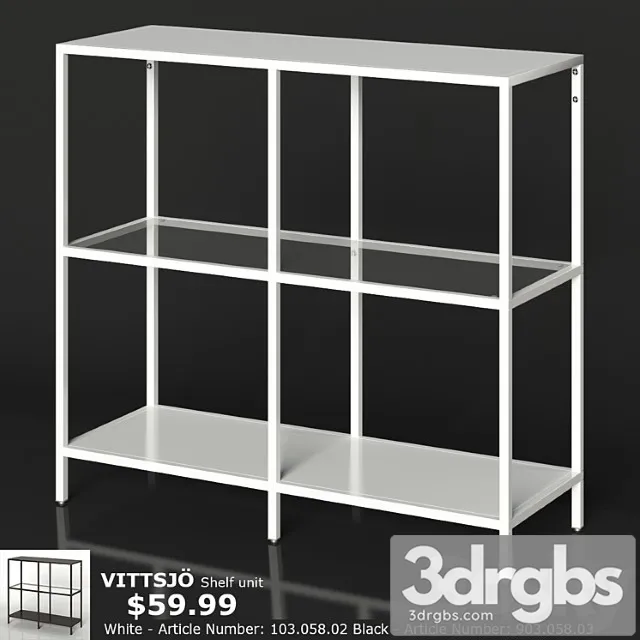 Ikea vittsjo shelf unit 2 3D Model Free
