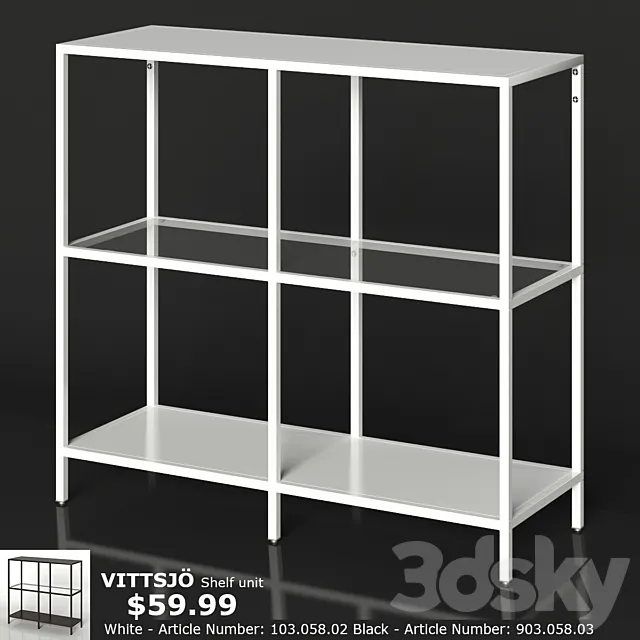 IKEA VITTSJO Shelf unit 3D Model