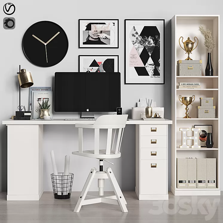 ikea work place 08 3D Model