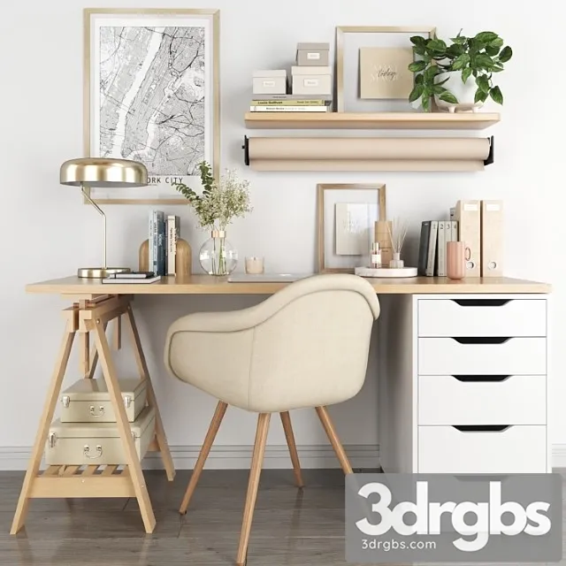 Ikea workplace-04 2 3D Model Free