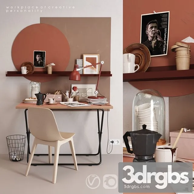 IKEA Workplace 3D Model Free