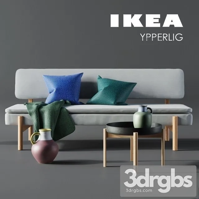 Ikea Ypperlig Sofa 01 3D Model Free