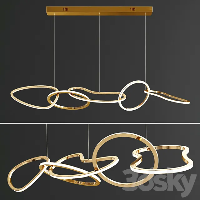 Ilario LED Linear Suspension Light 3D Model
