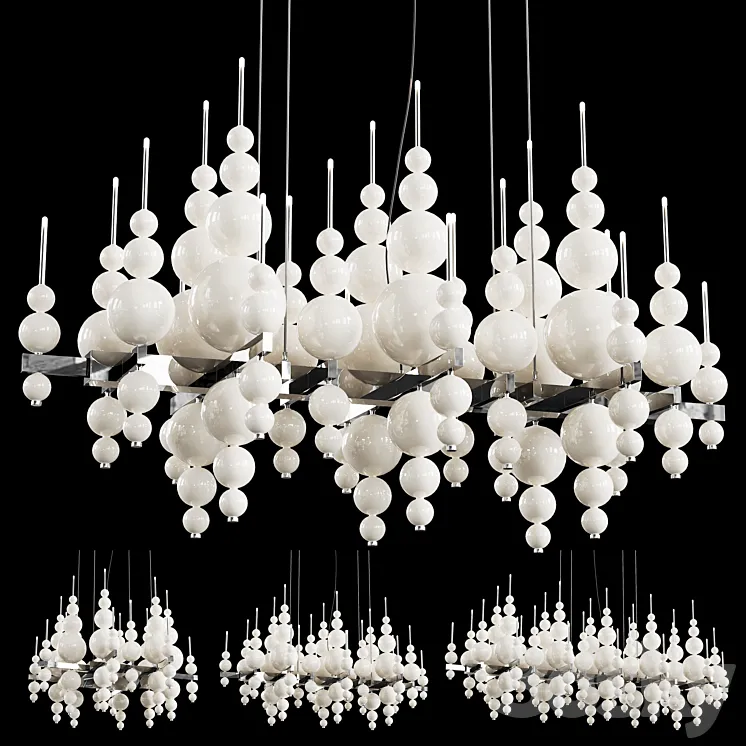 ILFARI Tears From Moon Long Suspending Lights – 3 models and 4 materials 3D Model Free