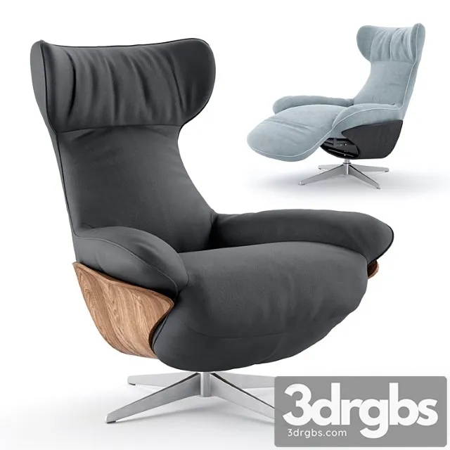 Ilia Recliner Chair Natuzzi 3D Model Free
