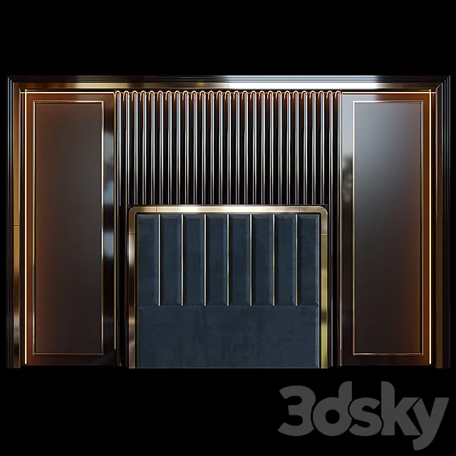 Illuminated headboard 3D Model