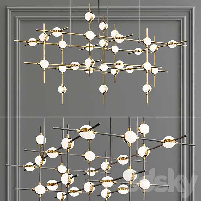 Illuminati Molecular 30 black _ gold 3D Model