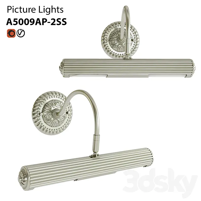 Illumination for paintings Artelamp A5009AP-2SS 3D Model