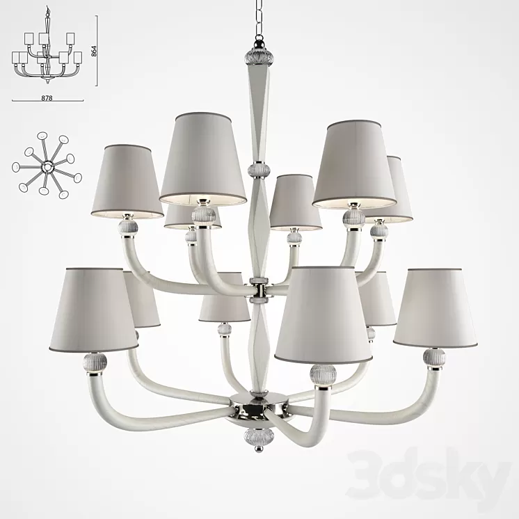 Illuminazione Darte Chandelier 07 3D Model